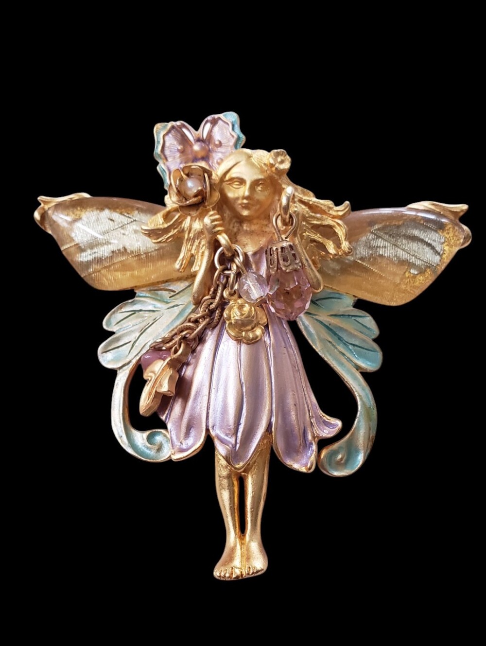 Vintage Kirks Folly Primrose the Butterfly Fairy Brooch Pendant Retired
